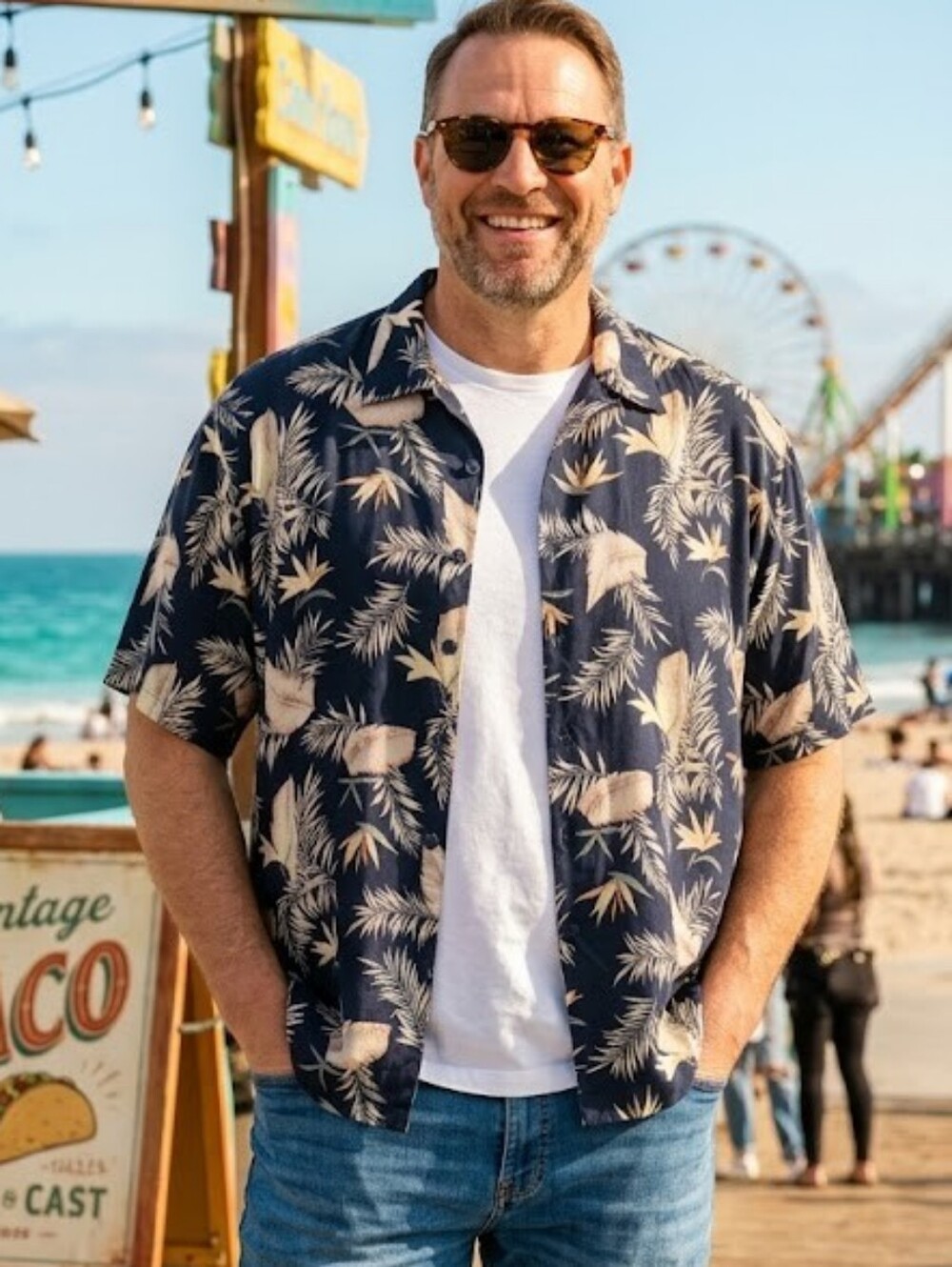 3/$25 XXL Tropical Aloha Shirt Rayon Resortwear Coastal Vacation Summer